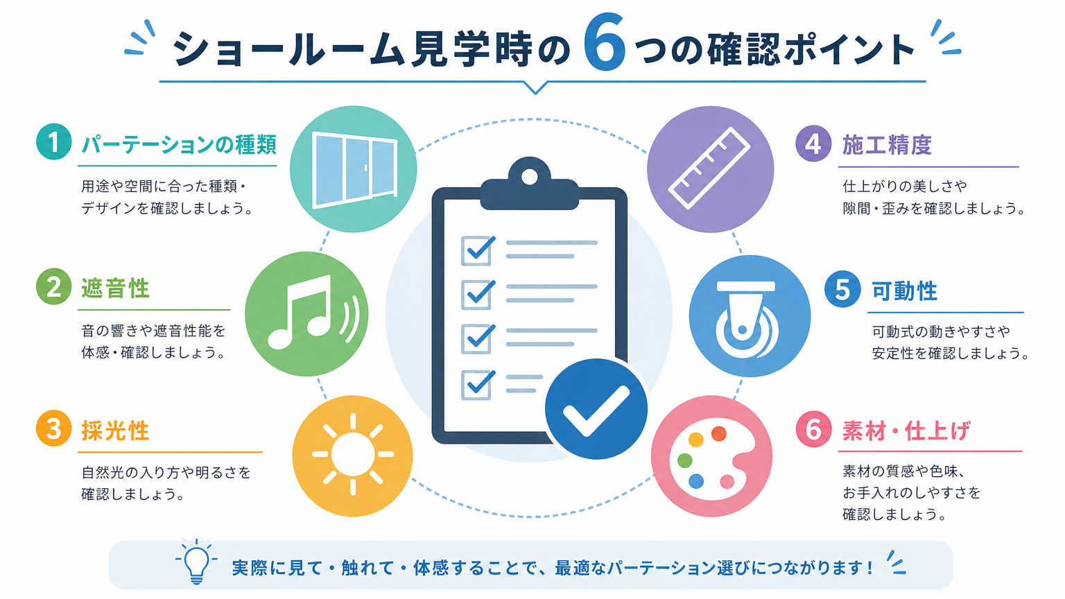 ショールーム見学で確認すべきポイント