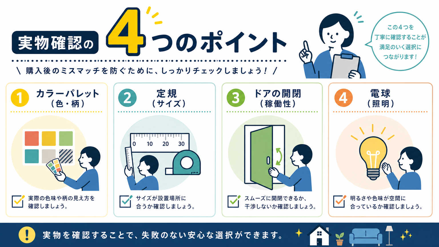 実物を見て確認すべき具体的なポイント