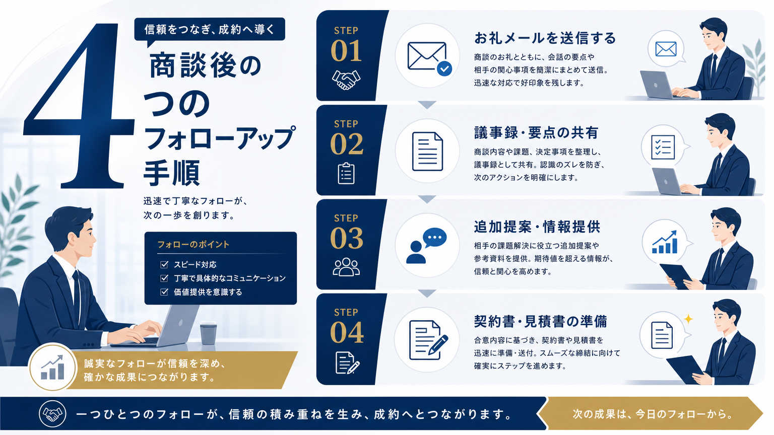 オンライン商談後のフォローアップ