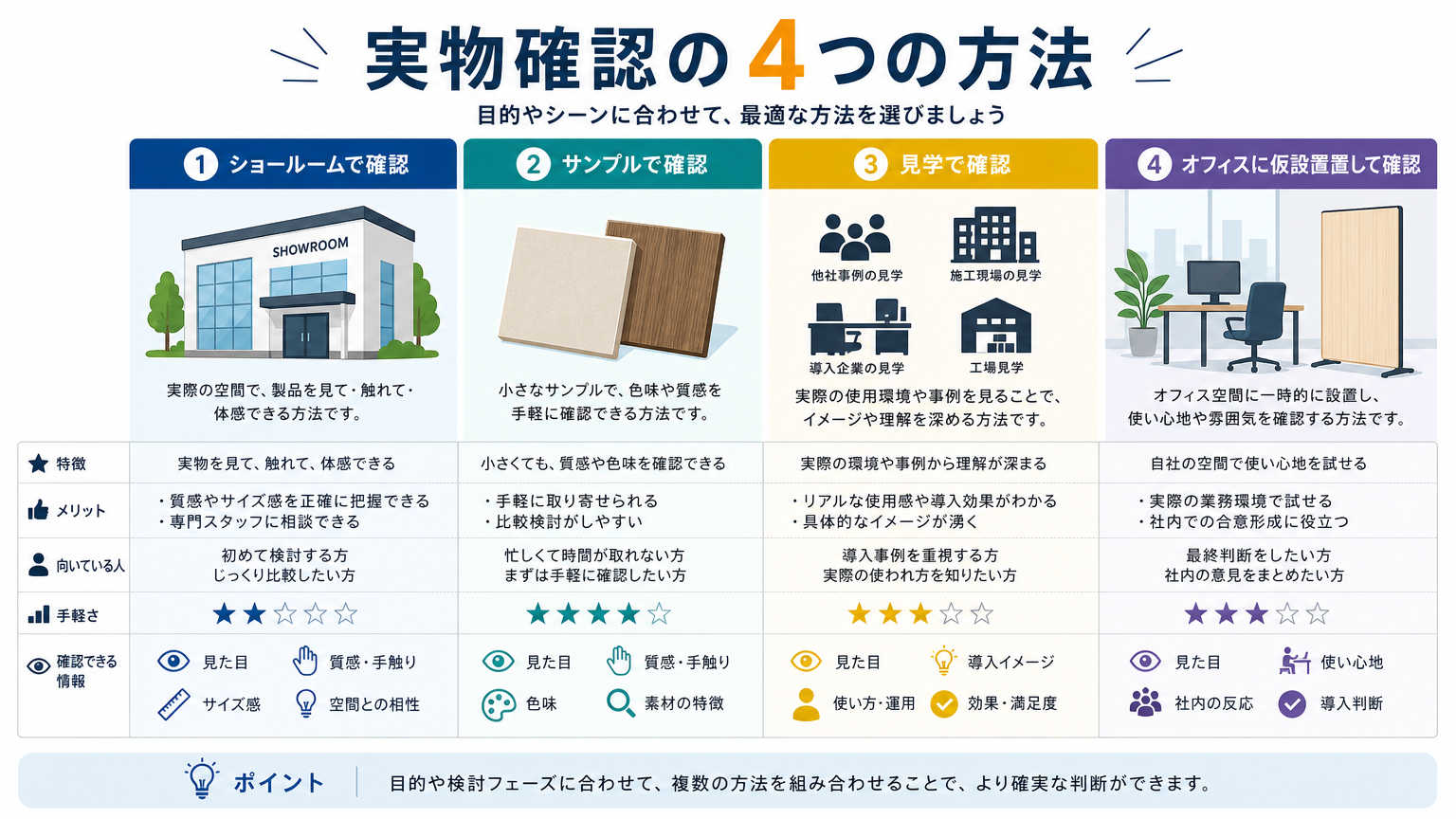 実物確認の具体的な方法